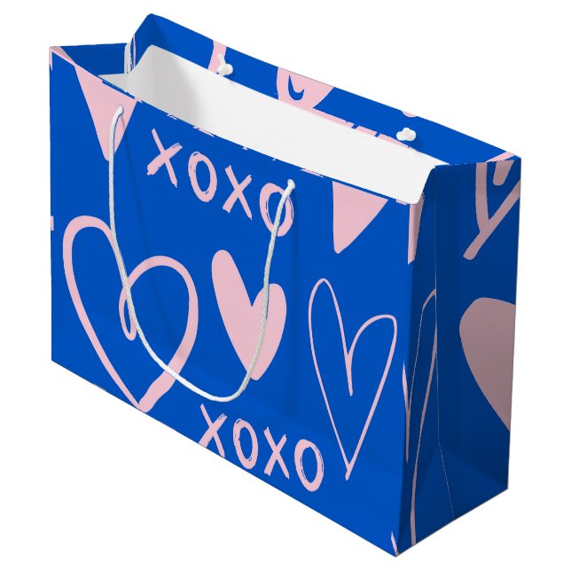 Bolsa de regalo grande XOXO Hearts  (Angulo Anverso)
