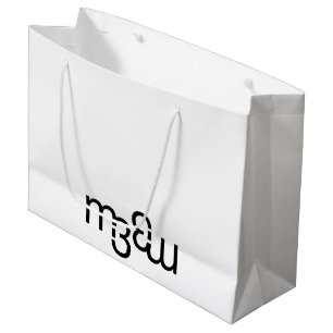 bolsa de regalo grande y brillante con monograma d