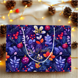 Bolsa de regalo grande y personalizada con hojas m