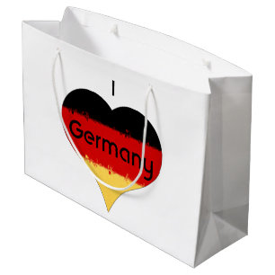 Bolsa De Regalo Grande Yo corazón Alemania Bandera Alemana