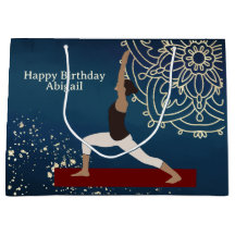 Yoga Gold personalizado, azul, mandarina roja