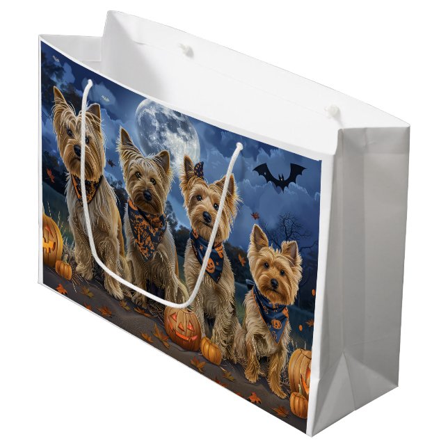 Bolsa De Regalo Grande Yorkipoo Halloween Spooky (Angulo Anverso)