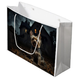 Bolsa De Regalo Grande Yorkshire Terrier Halloween Scary