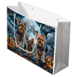 Bolsa De Regalo Grande Yorkshire Terrier Halloween Spooky