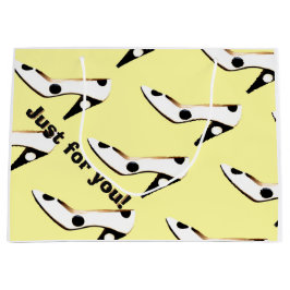 Bolsa De Regalo Grande Zapato de tacón alto amarillo