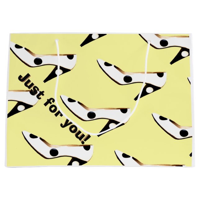 Bolsa De Regalo Grande Zapato de tacón alto amarillo (Anverso)