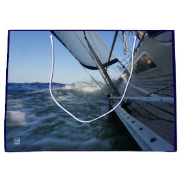 Bolsa De Regalo Grande Zeilboot met lege horizon voor avontuur.