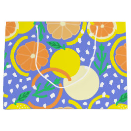 Bolsa De Regalo Grande Zesty Citrus Fruit Summer Amalfi Coast