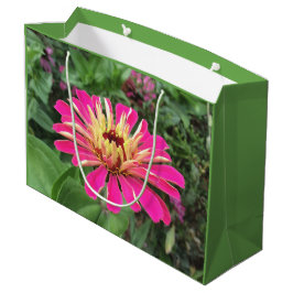 Bolsa De Regalo Grande ZINNIA - Crema y rosa vibrante -