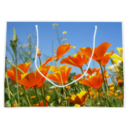 Bolsa De Regalo Grande Zomers gevoel van wilde oranje bloemen.