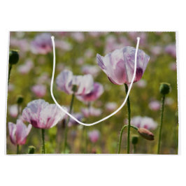 Bolsa De Regalo Grande Zomers veld met  lila bloemen in bloei.