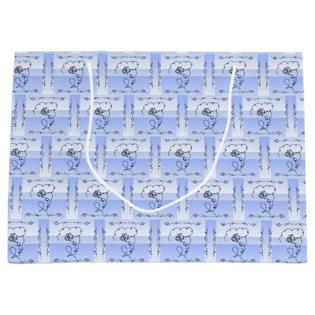 Bolsa de regalo horizontal Flowing Beauty Periwink (Anverso)