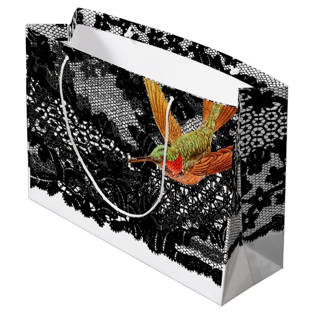 Bolsa de regalo HUMMINGBIRD y LAGO NEGRO (Angulo reverso)