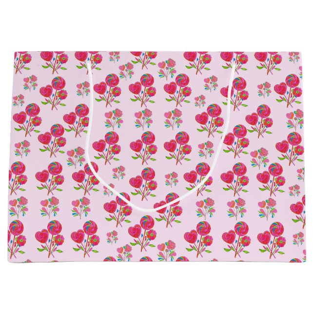 Bolsa de regalo Lollipop rosa (Anverso)