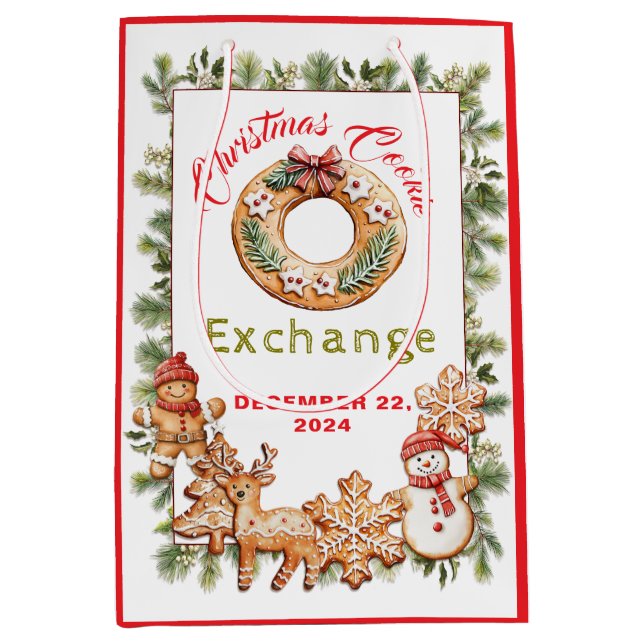 Bolsa de regalo media de Cookie Exchange (Anverso)