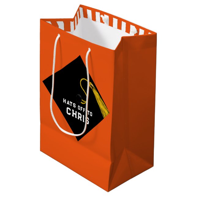 Bolsa de regalo media de graduación personalizada  (Angulo Anverso)