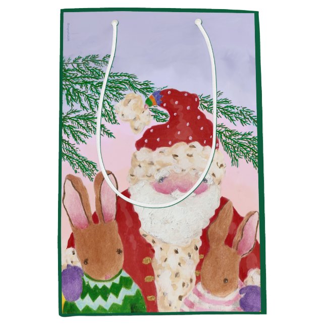 Bolsa de regalo media de los Sunset Santa y Bunnie (Anverso)