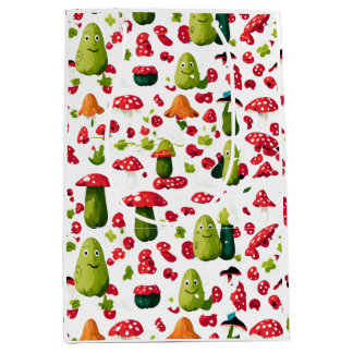 Bolsa de regalo media de piquete y champiñón única