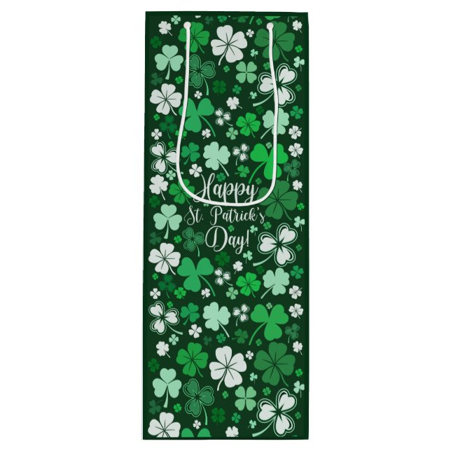 Bolsa de regalo media del Día de Shamrock St. Patr (Anverso)