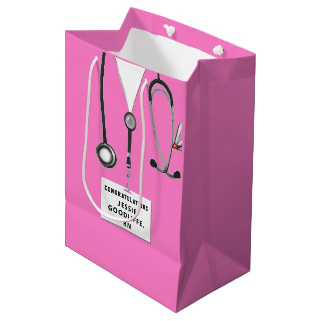 Bolsa de regalo media para graduación de la escuel (Angulo Anverso)