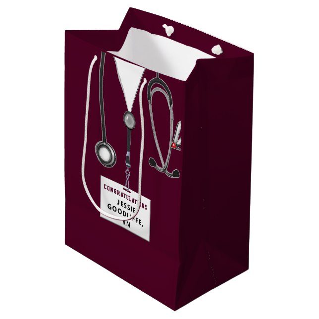 Bolsa de regalo media para graduación de la escuel (Angulo Anverso)