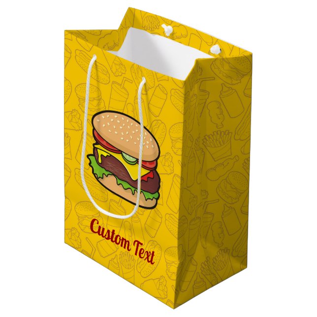 Bolsa de regalo media para hamburguesas de queso (Angulo Anverso)