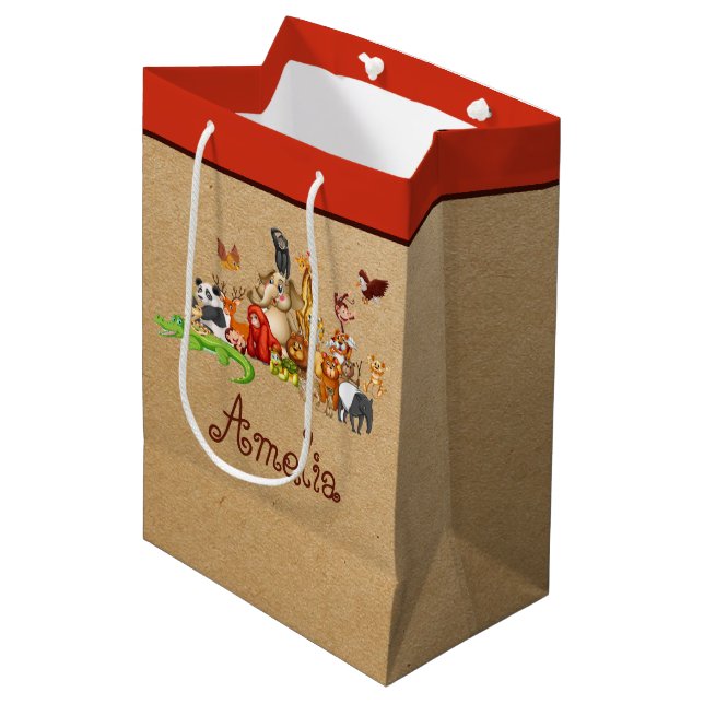 Bolsa de regalo media para los animales del niño p (Angulo Anverso)