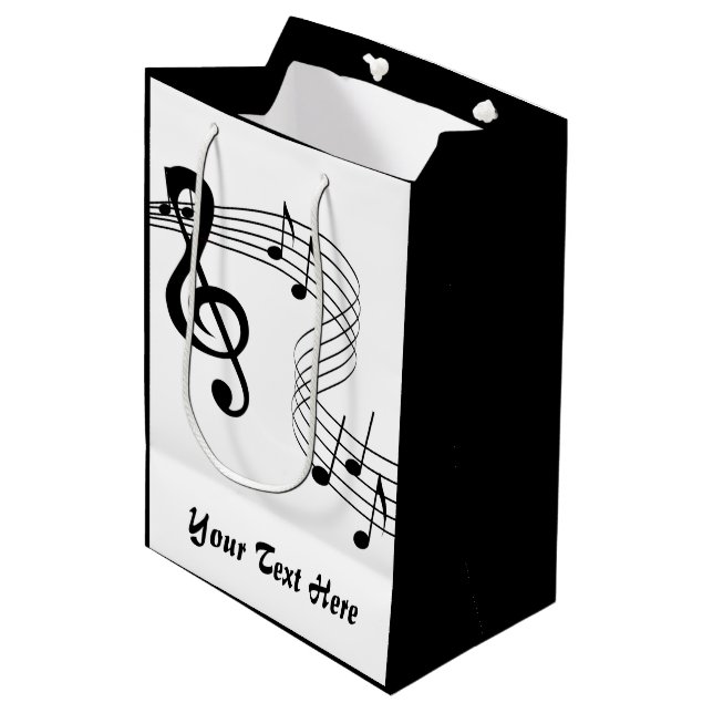 Bolsa de regalo media para músico Music Score (Angulo Anverso)