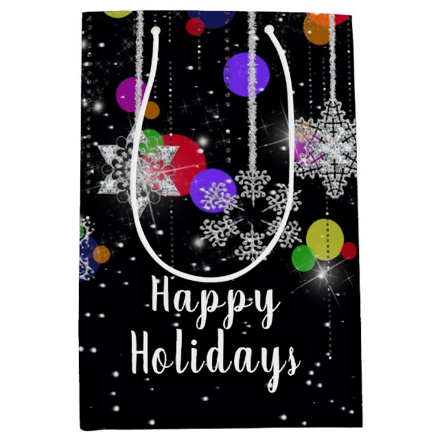 Bolsa de regalo media para navidades de vacaciones (Anverso)