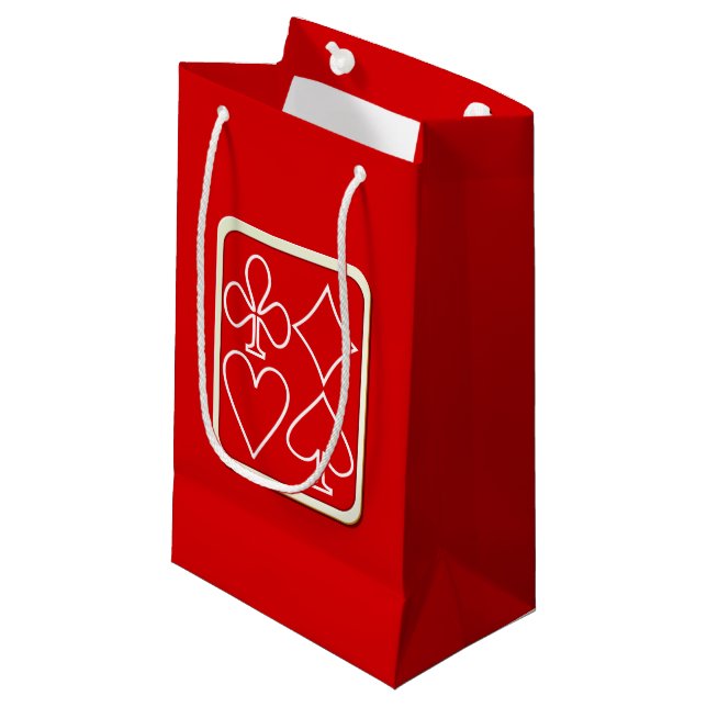 Bolsa de regalo media para tarjetas rojas (Angulo Anverso)