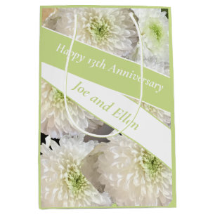 Bolsa De Regalo Mediana 13° aniversario Boda editable,