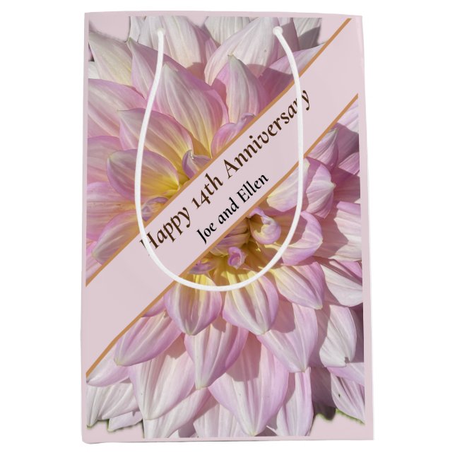 Bolsa De Regalo Mediana 14° Aniversario Boda, (Anverso)