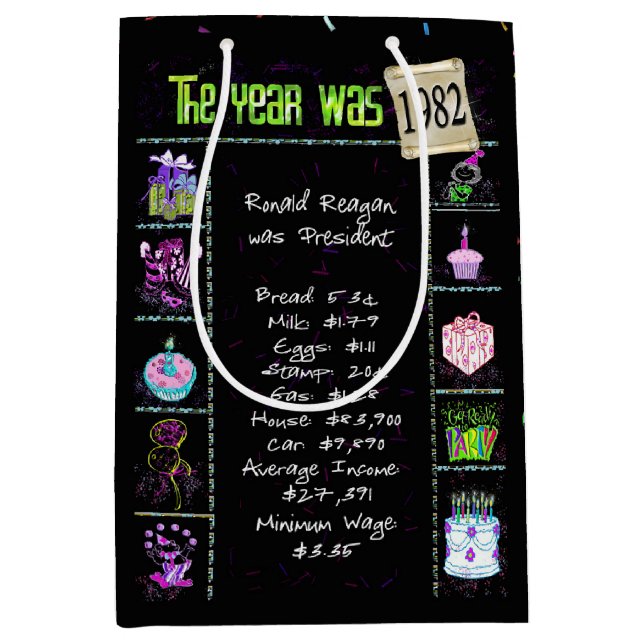 Bolsa De Regalo Mediana 1982 Fun Fact (Anverso)