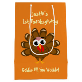 Bolsa De Regalo Mediana 1r fiesta del día de la acción de gracias del bebé