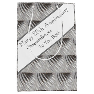 Bolsa De Regalo Mediana 20º Aniversario Boda Platino