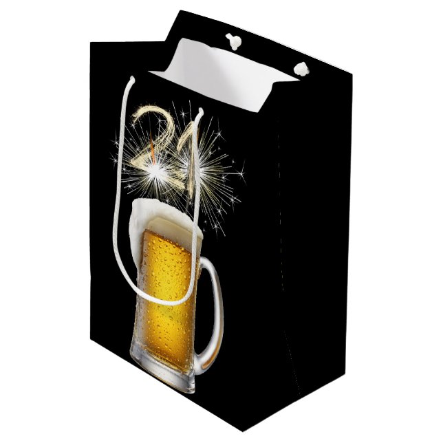 Bolsa De Regalo Mediana 21.ª esparkler en cerveza (Angulo Anverso)