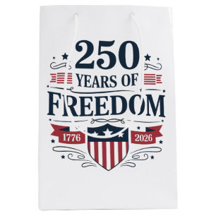 Bolsa De Regalo Mediana 250 Años De Libertad 1776 2026 250º 4 De Julio