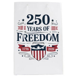 Bolsa De Regalo Mediana 250 Years Of Freedom 1776 2026 250th 4th Of July