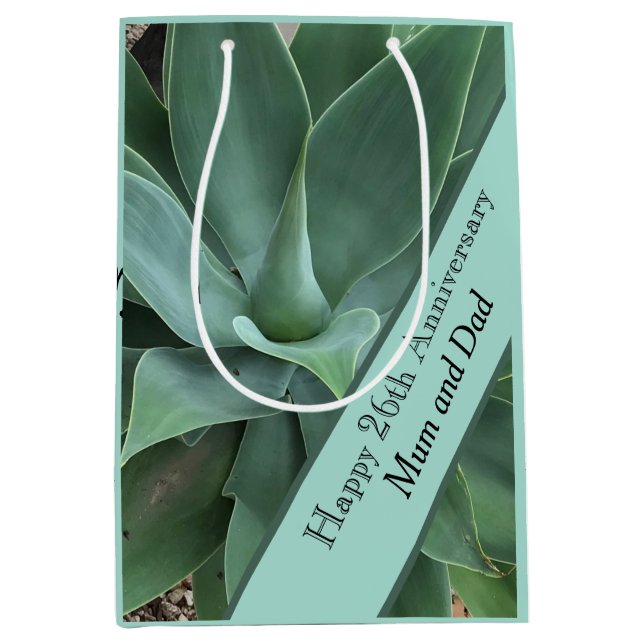 Bolsa De Regalo Mediana 26.º Aniversario Boda Jade (Anverso)