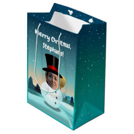 Bolsa De Regalo Mediana 2 muñecos de nieve divertidos modificados para