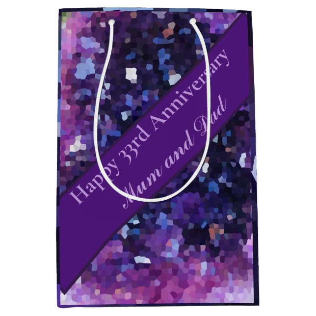 Bolsa De Regalo Mediana 33.ª edición de aniversario Boda (Anverso)