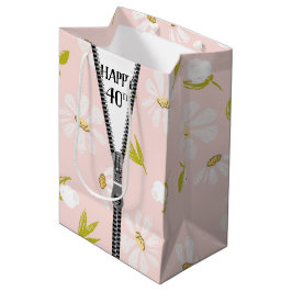 Bolsa De Regalo Mediana 40.º Aniversario Sobre El Diseño Del Daisy