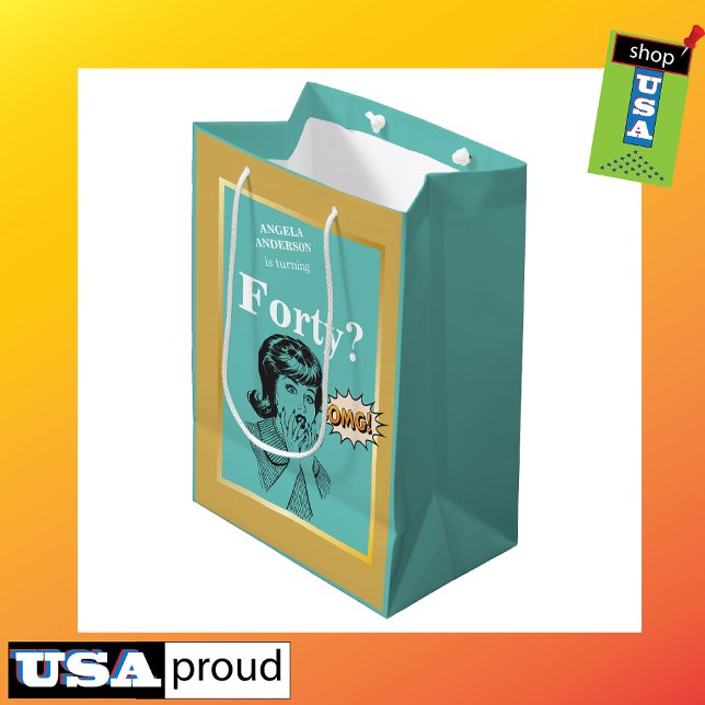 Bolsa De Regalo Mediana 40.º cumpleaños 🎁 la gracia de la mujer (Subido por el creador)