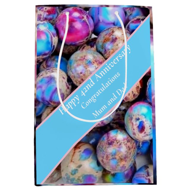 Bolsa De Regalo Mediana 42.º Aniversario Boda Imperial Jasper (Anverso)