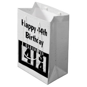 Bolsa De Regalo Mediana 44.º Odómetro Negro de cumpleaños