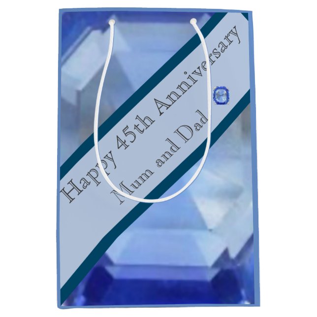 Bolsa De Regalo Mediana 45.º Aniversario Boda (Anverso)
