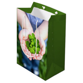 Bolsa De Regalo Mediana 4 Ropas de hojas por cumpleaños