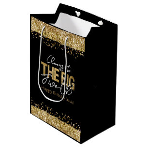 Bolsa De Regalo Mediana 50.ª festividad de oro y cinco grandes negros