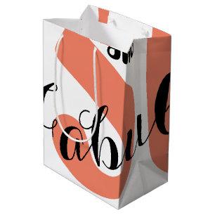 Bolsa De Regalo Mediana 50 y fabulosa Coral Bold 50 cumpleaños