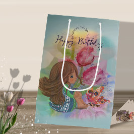 Bolsa De Regalo Mediana 5.ª mariposa chica de cumpleaños